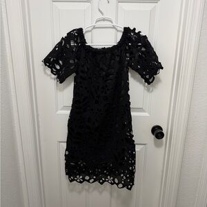 Chic Black Lace Kids Dress